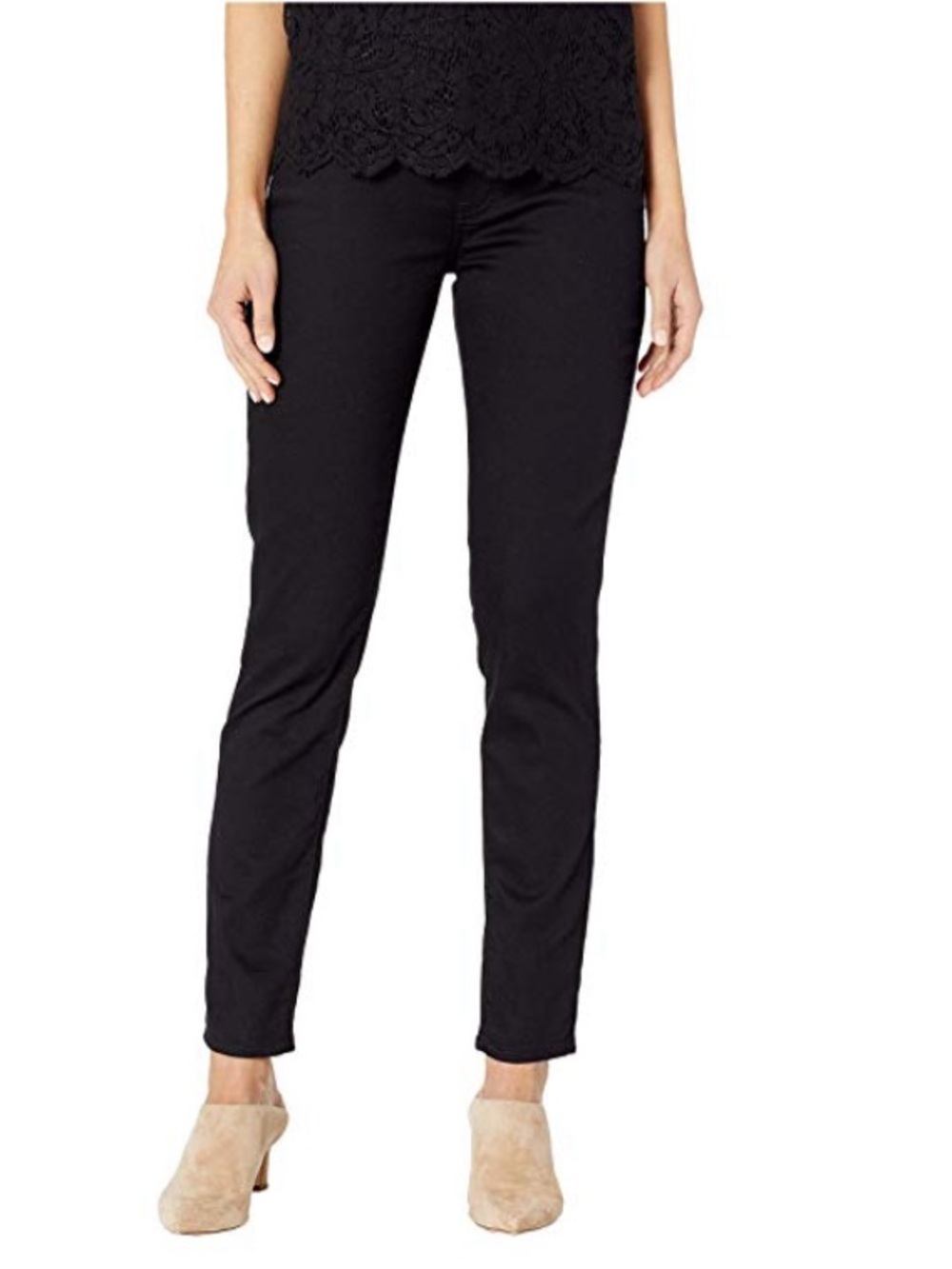 Levi Strauss Signature Gold Women’s Totally Shaping Pull On Skinny Jeans Noir 6L